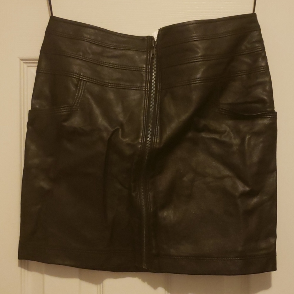 Pleather Mini Skirt